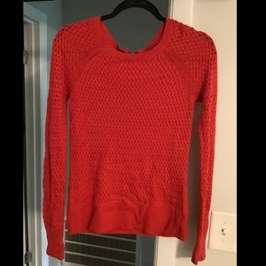 Red knit sweater